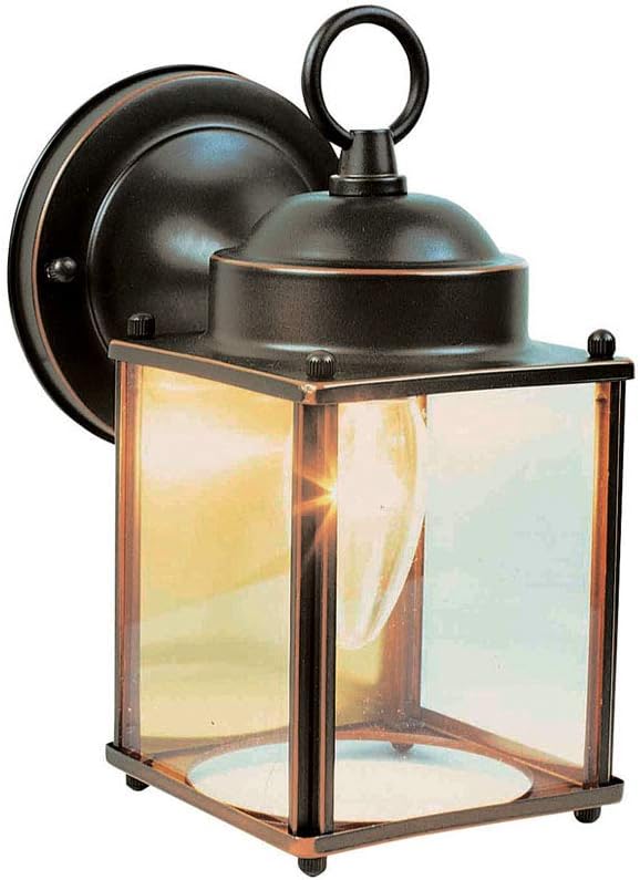 Photo 1 of 
Design House 506576 Coach Traditional 1-Light Outdoor/Indoor Wall Light with Clear Glass for Porch Entryway Patio, Oil Rubbed Bronze