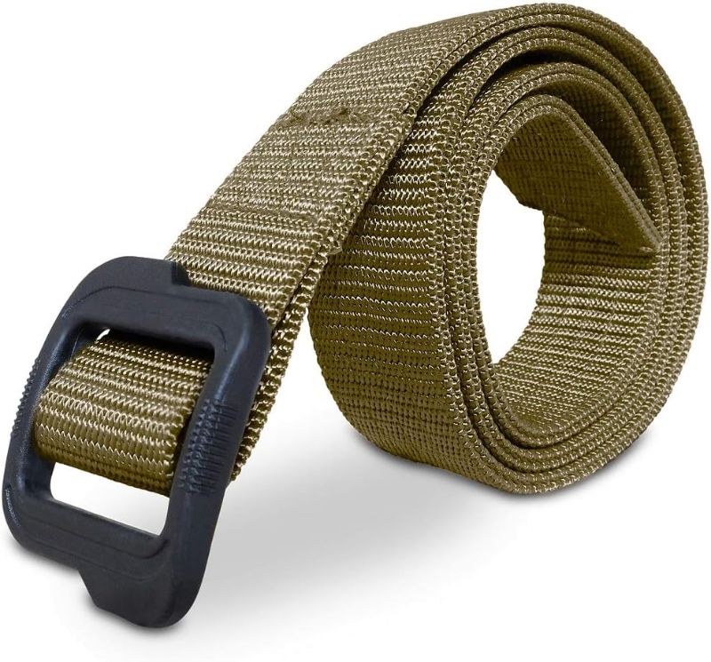 Photo 1 of Tactical Belt, 1.5-inch Nylon Gun Belts for Men, 2-Ply EDC Belt with Adjustable Plastic Buckle