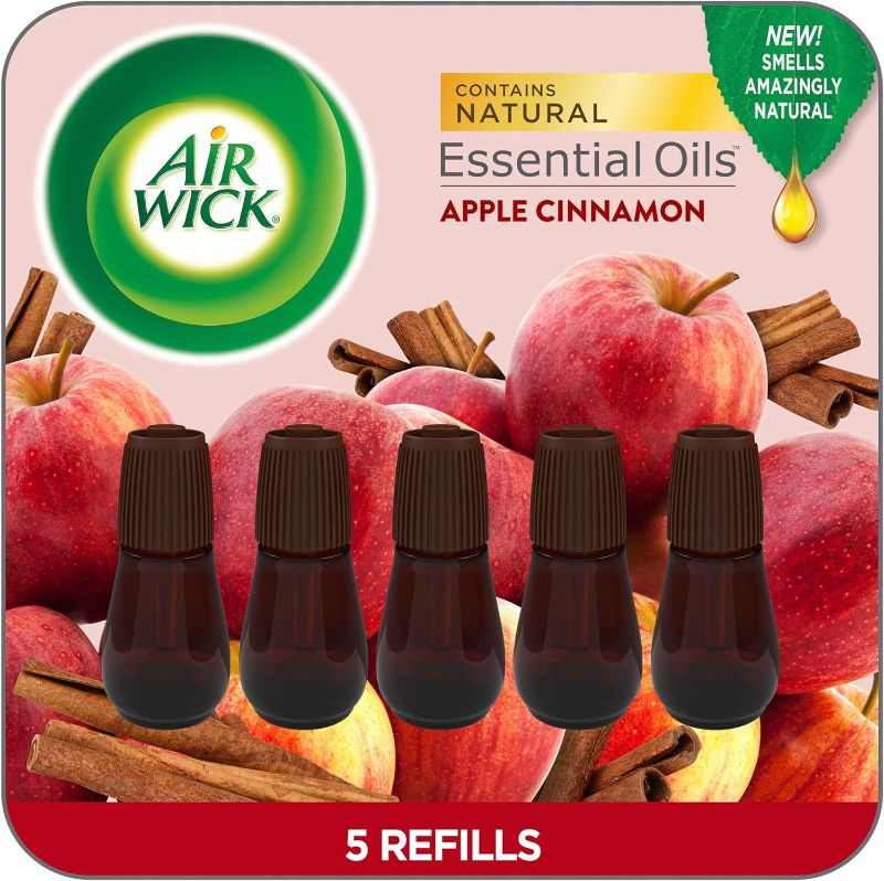 Photo 1 of Air Wick Essential Mist Refill, 5 ct, Apple Cinnamon, Essential Oils Diffuser, Air Freshener