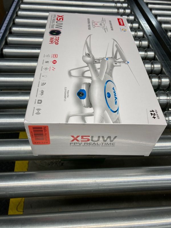 Photo 3 of Cheerwing Syma X5UW FPV Drone with 720P Camera for Kids and Adults, RC Drone 15 Mins Flight Time with One Key Take Off, Altitude Hold, 3D Flip White-X5UW