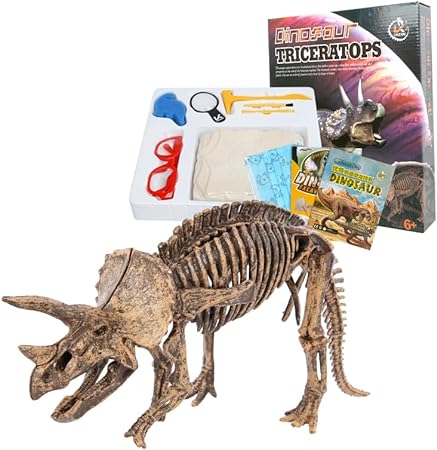 Photo 1 of Digging Fossil Kit for Kids,Dino Excavation Kits for Kids Boys Girls, Standard Triceratops