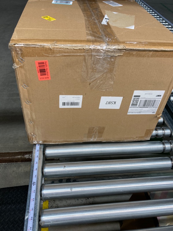 Photo 1 of Acrylic Side Table Nightstand End Table, Translucent Orange Acrylic Table for Living Room, 11.8" D x 15.4" W x 17" H R Shape-translucent Orange