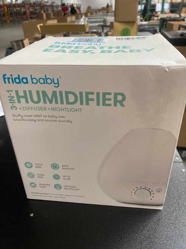 Photo 3 of Frida Baby Fridababy 3-in-1 Humidifier with Diffuser and Nightlight, White