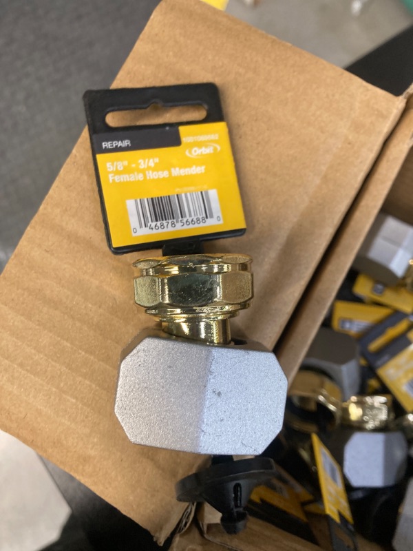 Photo 1 of 5/8 in. x 3/4 in. Zinc Female Hose Mender for Replacement with Easy Installation Irrigation Repair BOX PACK
