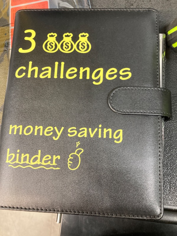 Photo 3 of 100 envelopes Money Saving Challenge,$5050 Money Saving Binder w/Cash envelopes,A5 Envelope Savings Challenge Book,Cash Stuffing Binder w/Numbers Pouches for Women&Budgeting Planner(Black)