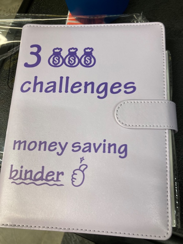 Photo 1 of money saving budget binder with Cash envelopes,100 envelopes money saving challenge book,A5 savings challenges book with envelopes,$5,050 savings binder for women&Budgeting Planner(Purple)