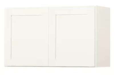 Photo 1 of Hampton Bay
Westfield Feather White Shaker Stock Assembled Wall Kitchen Cabinet (30 in. W x 12 in. D x 18 in. H)