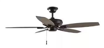 Photo 1 of ***SEE NOTES***   North Pond 52 in. Indoor/Outdoor Matte Black Ceiling Fan with Downrod and Reversible Motor; Light Kit Adaptable
