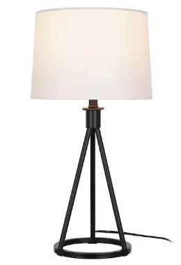 Photo 1 of **SEE NOTES***   Higgins 23.75 in. Black Tripod Table Lamp with Round Base
