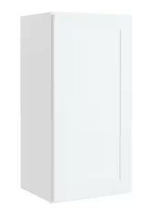 Photo 1 of Hampton Bay
Courtland 15 in. W x 12 in. D x 30 in. H Assembled Shaker Wall Kitchen Cabinet in Polar White