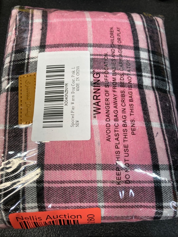 Photo 2 of ***SEE NOTES*** Kuoser Warm Dog Coat, Reversible Dog Jacket Waterproof Dog Winter Coat British Style Plaid Dog Clothes Pet Dog Cold Weather Coats Cozy Snow Jacket Vest, Pink and Black (Large)