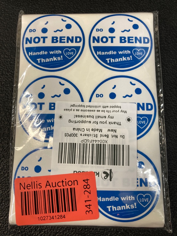 Photo 2 of Do Not Bend Stickers Labels, Fragile Shipping Stickers for Small Business 300 Pcs