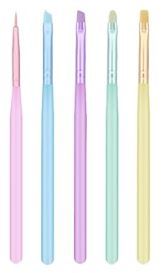 Photo 1 of 2 Pack NOLITOY 5pcs Nail Art Brushes Nail Art Tool Set Nail Dotting Pen Gel Brush Polish Brush Liner Brush Carved Brush Nail Drawing Pen Painting Tools (10 pcs total)

