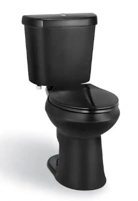 Photo 1 of Glacier Bay
2-piece 1.1 GPF/1.6 GPF High Efficiency Dual Flush Elongated Toilet in Black, Seat Included