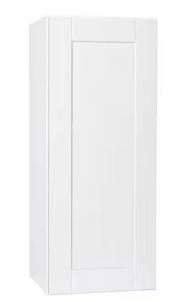 Photo 1 of Hampton Bay
Shaker 15 in. W x 12 in. D x 36 in. H Assembled Wall Kitchen Cabinet in Satin White