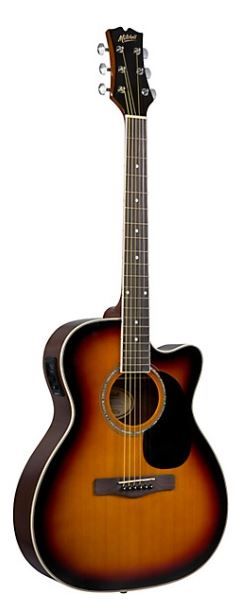 Photo 1 of Mitchell Acoustic Electric Guitar, Beginner Guitar, Includes Built-in Tuner and On-Board Volume and Tone Controls, Sunburst