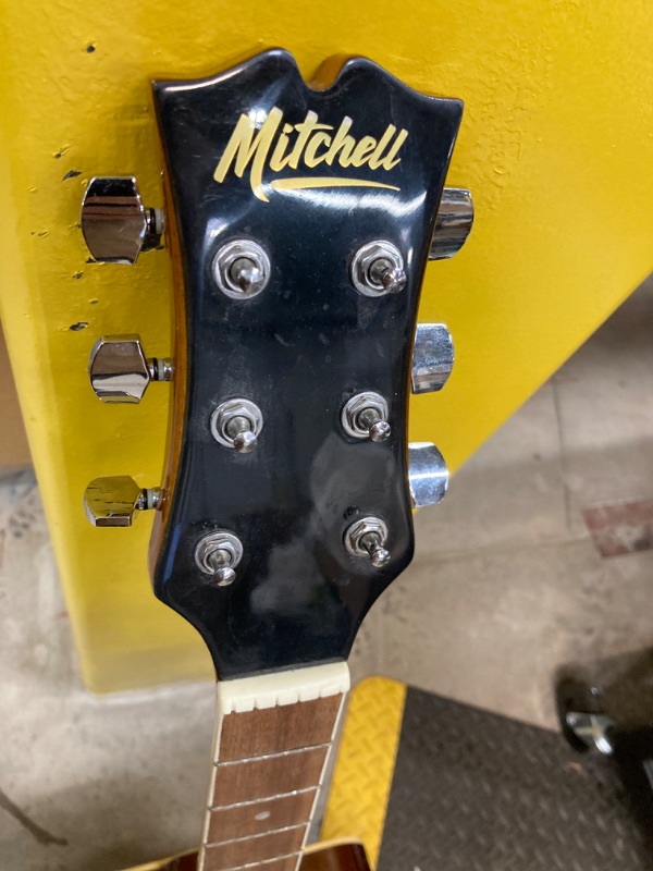 Photo 4 of Mitchell Acoustic Electric Guitar, Beginner Guitar, Includes Built-in Tuner and On-Board Volume and Tone Controls, Sunburst
