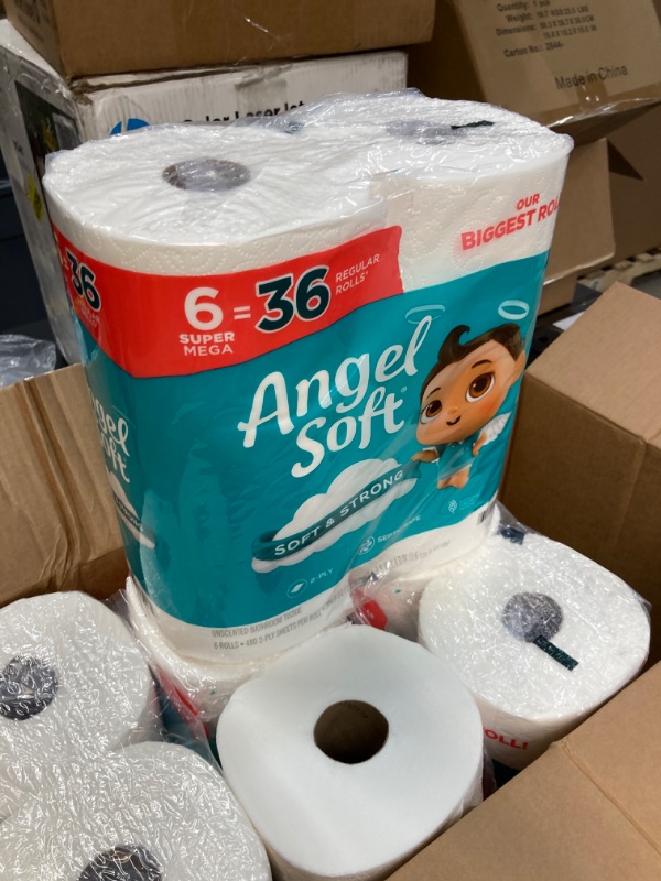 Photo 2 of Angel Soft Super Mega Toilet Paper, 6 Super Mega Rolls 4 packs(6 rolls each)