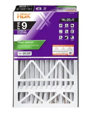 Photo 1 of HDX
16 in. x 25 in. x 5 in. Trion AirBear Replacement Pleated Air Filter FPR 9, MERV 13