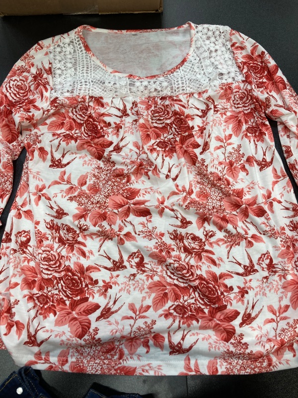 Photo 1 of Women's Long Sleeve Floral Lace Shirt 