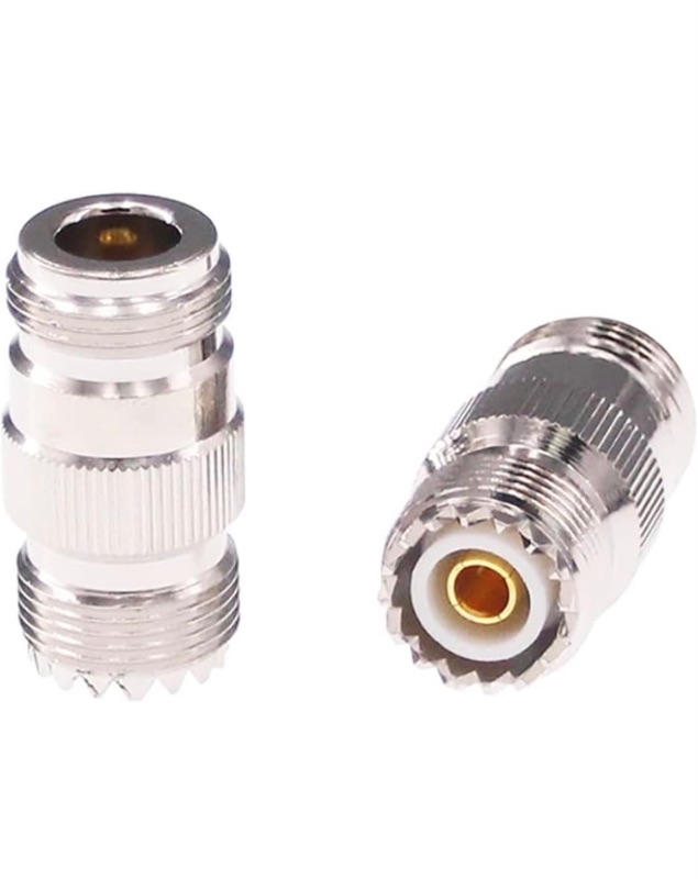 Photo 1 of 2pcs N Female to UHF Female SO-239 SO239 RF Coax Adapter N to UHF Coaxial Connector Adapter