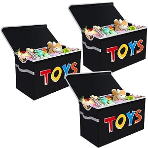 Photo 1 of Abbylike 3 Pack Extra Large Toy Box Chest Collapsible Toy Storage Box Sturdy Storage Bins