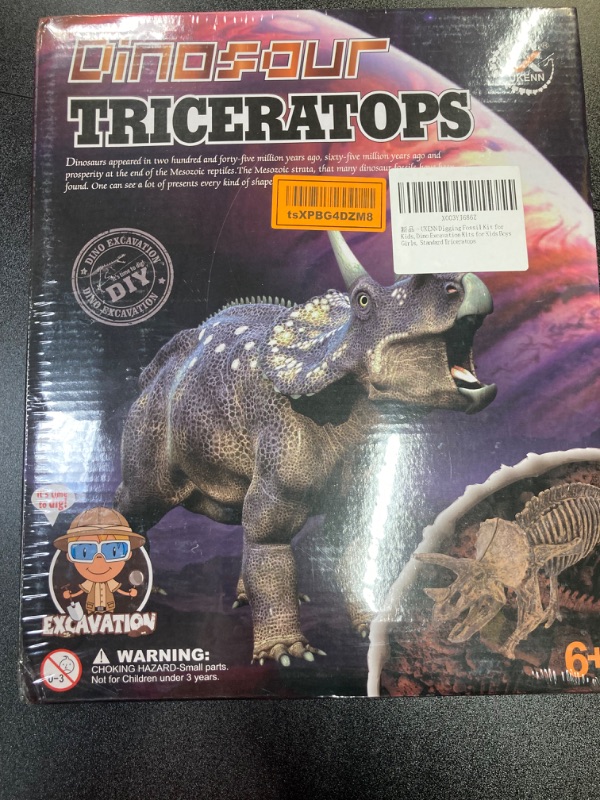 Photo 2 of Digging Fossil Kit for Kids, Dino Excavation Kits for Kids Boys Girls, Standard Triceratops PACK OF 2