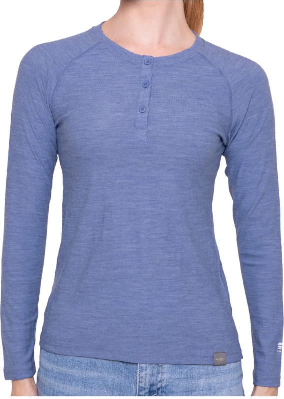 Photo 1 of MERIWOOL Women's Base Layer Long Sleeve Henley - Lightweight Merino Wool Thermal Shirt, SIZE S