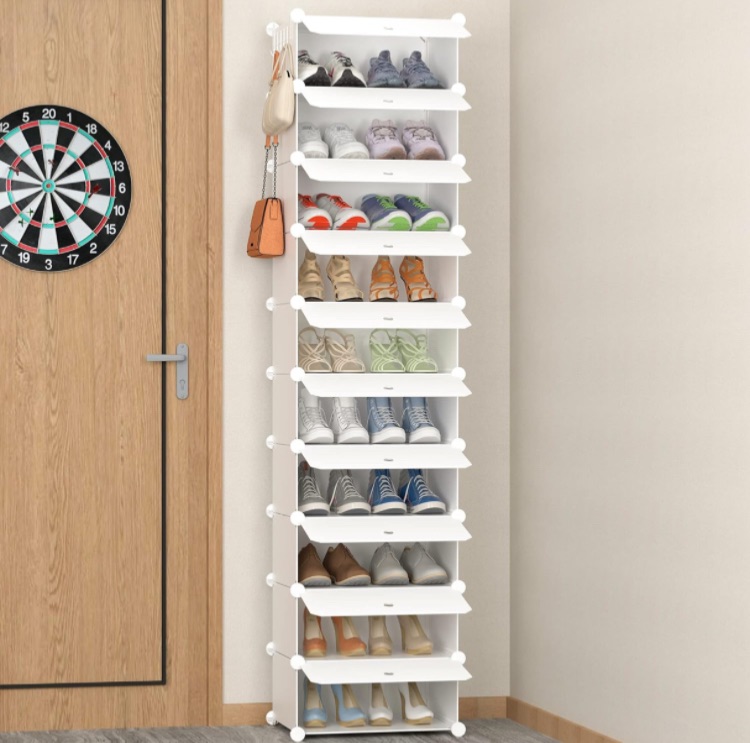 Photo 1 of HOMIDEC Shoe Storage, 10-Tier Shoe Rack Organizer for Closet 20 Pair Narrow Shoes Shelf Cabinet for Entryway, Bedroom and Hallway