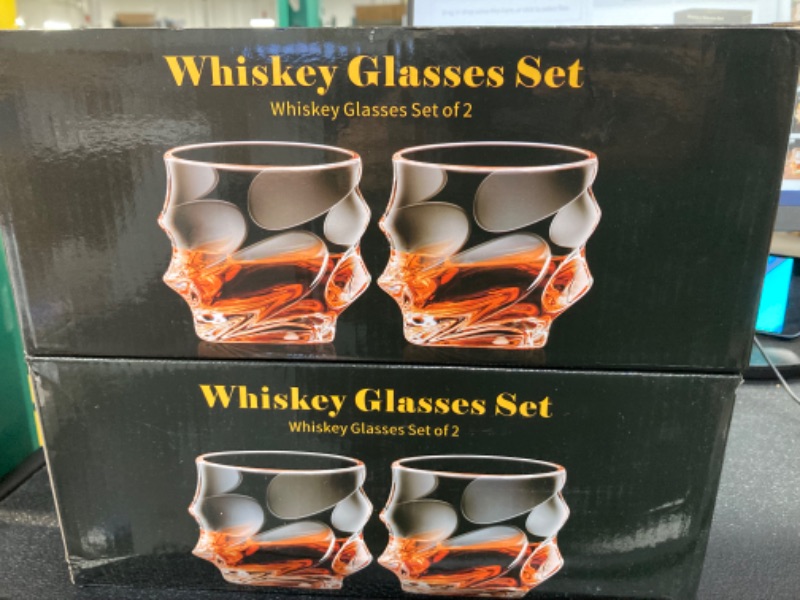 Photo 1 of ****BUNDLE PACK OF 2**** PARACITY Whiskey Glasses Set of 2, Old Fashioned Cocktail Glass, Glasses for Liquor Vodka, Bourbon, Gifts for Men, Husband, Boyfriend