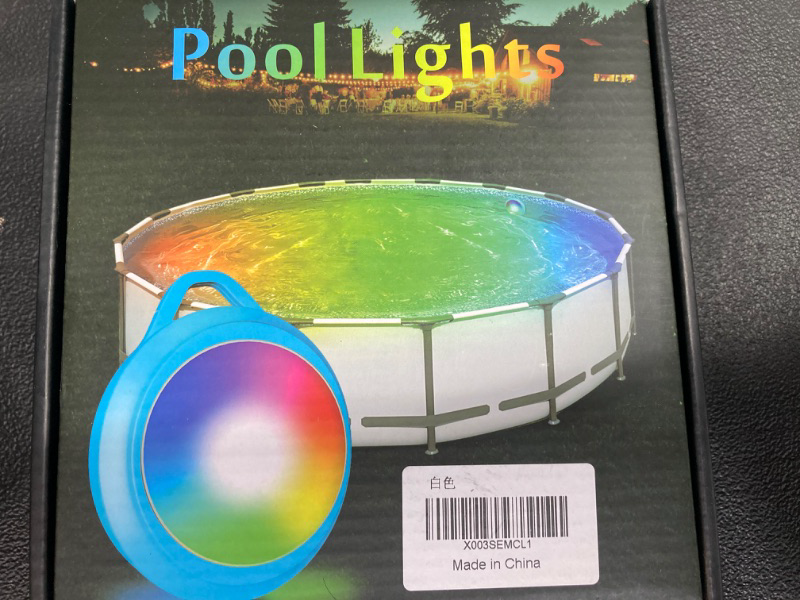 Photo 2 of ****BUNDLE PACK OF 2**** vanpein LED Pool Lights for Above Ground Pools, 10W RGB Magnetic Underwater Submersible Lights 5V Inground Pool Light with Remote, Color Changing Pool Lights for Swimming Pond, 26FT Cord White