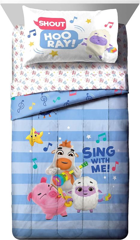 Photo 1 of 2 Jay Franco Moonbug Little Baby Bum Sing with Me 4 Piece Toddler Bed Set - Super Soft Microfiber Bed Set Includes Toddler Size Comforter & Sheet Set (Official Moonbug Product)