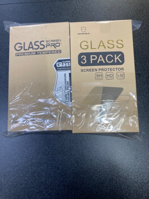 Photo 1 of Mr.Shield [3-Pack] Screen Protector For Vivo Y100 [Tempered Glass] [Japan Glass with 9H Hardness] Screen Protector   
***AND***    BUNDLE PACK OF 9 Qularlans 3 Pack Screen Protector for iPhone 12 Pro 6.1 Inch, 9H Hardness Shock Resistant Tempered Glass HD