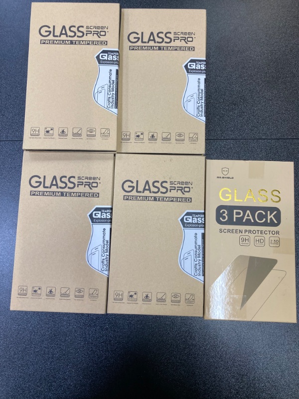 Photo 1 of Mr.Shield [3-Pack] Screen Protector For Vivo Y100 [Tempered Glass] [Japan Glass with 9H Hardness] Screen Protector   
***AND***    BUNDLE PACK OF 9 Qularlans 3 Pack Screen Protector for iPhone 12 Pro 6.1 Inch, 9H Hardness Shock Resistant Tempered Glass HD