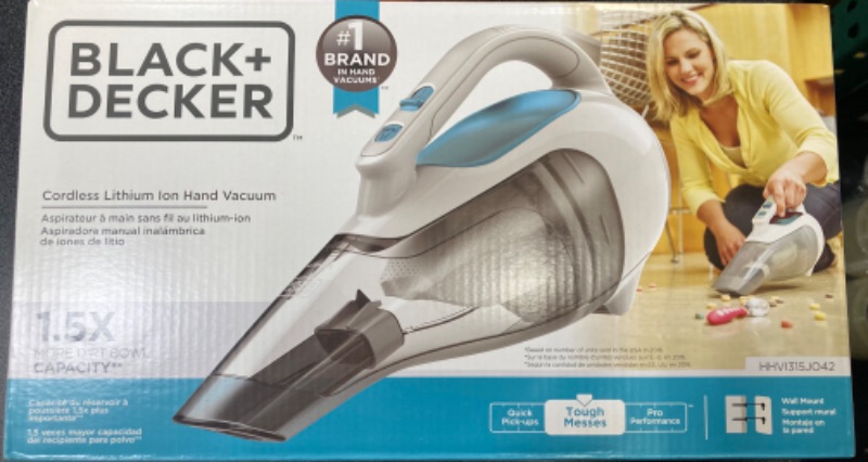 Photo 2 of BLACK+DECKER dustbuster Cordless Handheld Vacuum, Flexi Blue/Grey/White (HHVI315JO42)