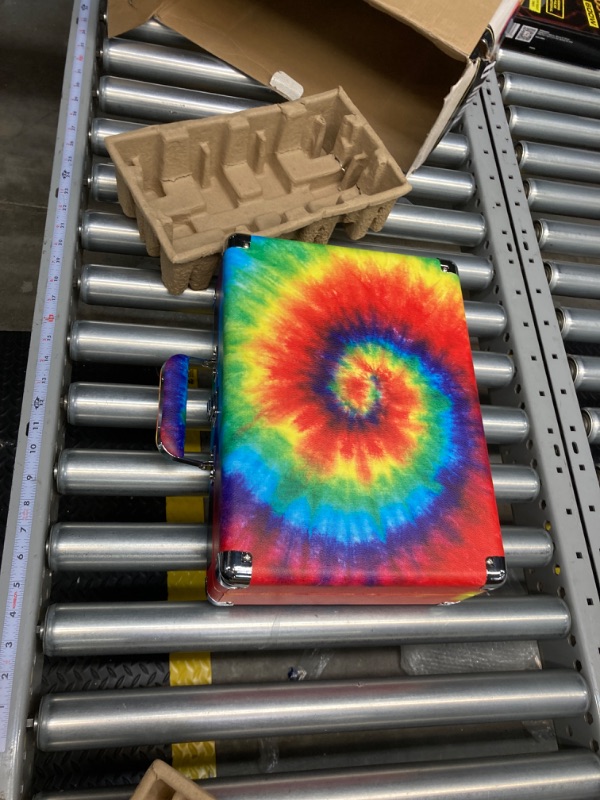 Photo 1 of Victrola Vintage 3-Speed Bluetooth Portable Suitcase Record Player with Built-in Speakers | Upgraded Turntable Audio Sound| Includes Extra Stylus | Tie Dye, 1SFA (VSC-550BT-TDY) Tie Dye Record Player