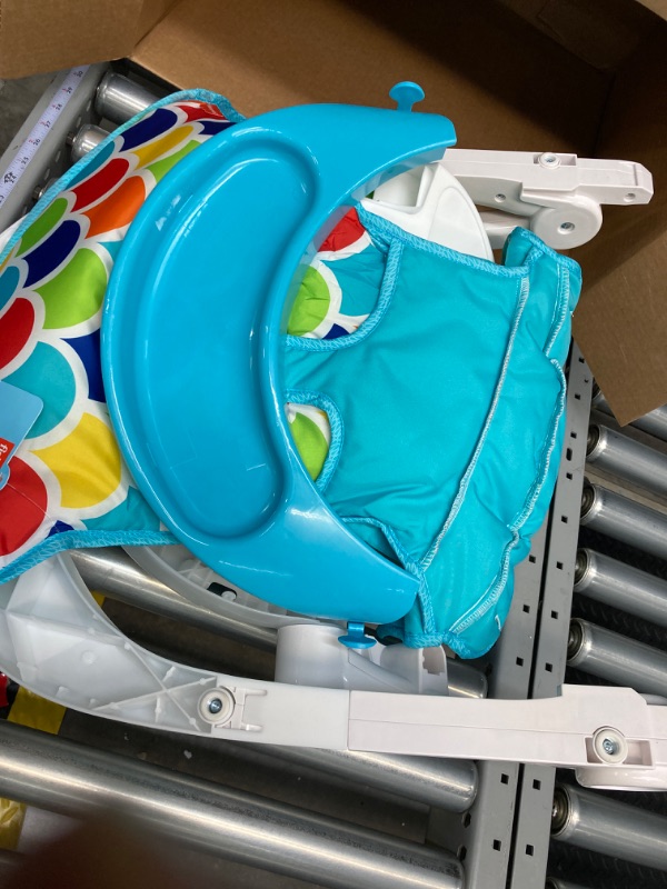 Photo 2 of Fisher-Price Portable Baby Chair, Deluxe Sit-Me-Up Floor Seat with Removable Toys and Snack Tray, Happy Hills