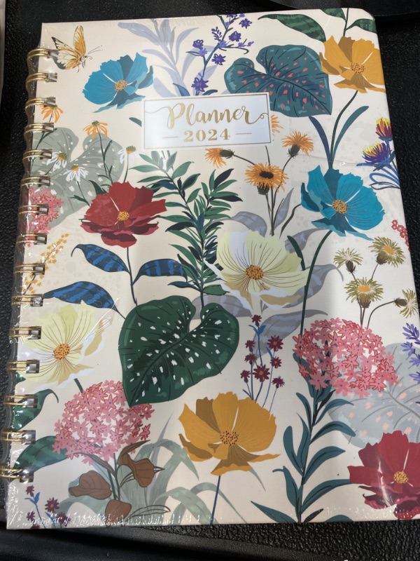 Photo 2 of 2 2024 Planner - 2024 Planner Weekly and Monthly from Jan. 2024 - Dec. 2024, 6.4" x 8.5", Planner 2024 with 12 Monthly Tabs, Hardcover, Thick Paper, Elastic Closure, Back Pocket, Perfect Organizer