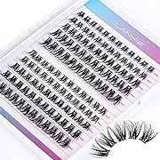 Photo 1 of LANKIZ DIY lash Extensions Wispy, Lash Clusters Individual Lash Extensions,168 Clusters C+ D Mix Curl, Soft & Lightweight 10-16mm Mix Resuale Wide Band+Mix Style Cluster Lashes (Classic C/D)