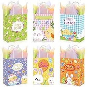 Photo 1 of Capoda 30 Pcs Easter Gift Bags with 30 Pcs Tissue Paper Easter Kraft Paper Bags Easter Treat Bags with Handle Easter Bunny Egg Hunt Candy Bags for Kids Easter Spring Party Favor Party Gift Wrapping
Visit the Capoda Store