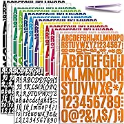 Photo 1 of 16 Sheets Large Letter Stickers, 1512 Pieces Vinyl Self-Adhesive Number Alphabet Vinyl Stickers Kit Mailbox Numbers Labels DIY Crafts Art Making Decals for Sign Notebook Business Door