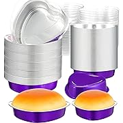 Photo 1 of 100 Pcs Valentine's Day Mini Heart Shaped Cake Pans 3.4 oz 9 oz Baking Cups Mini Cake Pans with Lids Mini Heart Cake Pan Mini Flan Molds for Baking for Wedding Birthday Party (Purple)
Brand: FillTouch