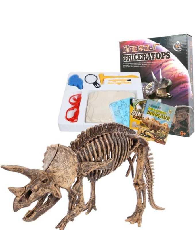 Photo 1 of Digging Fossil Kit for Kids,Dino Excavation Kits for Kids Boys Girls, Standard Triceratops