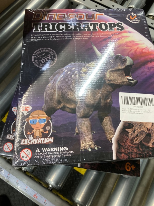 Photo 3 of Digging Fossil Kit for Kids,Dino Excavation Kits for Kids Boys Girls, Standard Triceratops