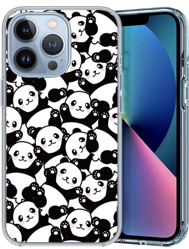 Photo 1 of Compatible for iPhone 11 Case, Cute Kawaii Panda Funny Animal iPhone Case Drop Protection Slim Shockproof TPU Clear Case Gift for Men Women