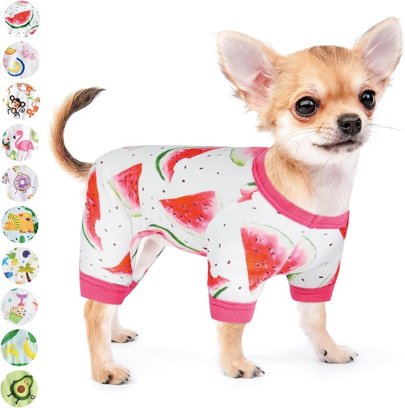 Photo 1 of Dog Pajamas for Small Dogs Girl Boy Puppy Pjs Summer Pet Onesies for Chihuahua Yorkie Teacup Cute Soft Material Stretch Able Cat Clothes Outfit Apparel Doggy 