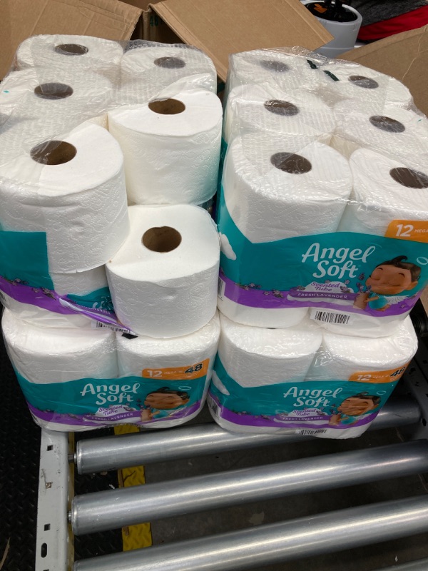 Photo 2 of Angel Soft® Toilet Paper with Fresh Lavender Scent, 47 Mega Rolls = 192 Regular Rolls, 2-Ply Bath Tissue