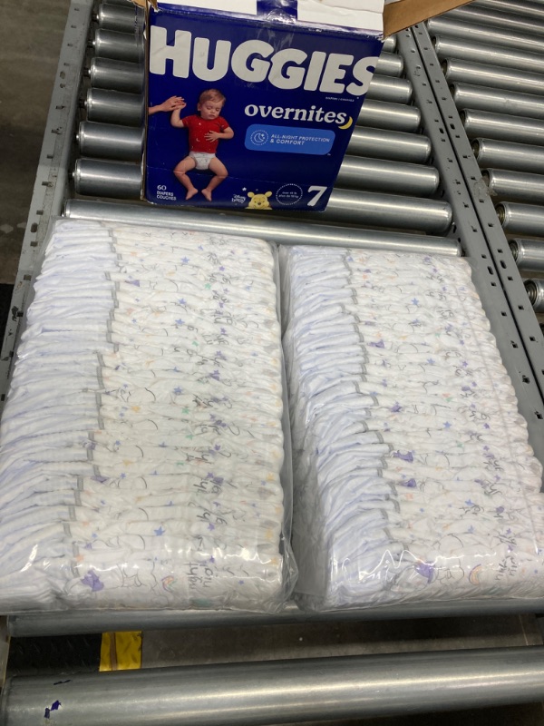 Photo 2 of Huggies Overnites Size 7 Overnight Diapers (41+ lbs), 60 Ct Size 7 60