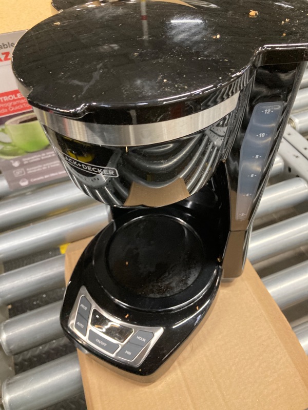 Photo 2 of ** missing parts**Black+Decker CM1160B 12-Cup Programmable Coffee Maker, Black/Stainless Steel