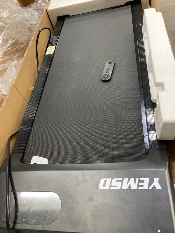 Photo 3 of ***FOR PARTS, DOES NOT FUNCTION*** Yemsd Walking Pad, Under Desk Treadmill 2.25HP, Walking Pad Treadmill for Home Office with LED Display, Remote Controller, 242LBS Weight Capacity Black